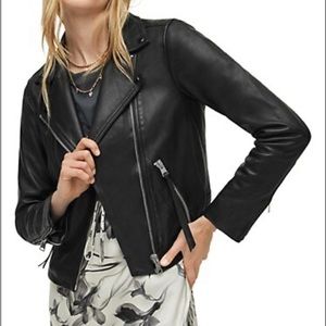 NWOT AllSaints Dalby Leather Moto Jacket in Black